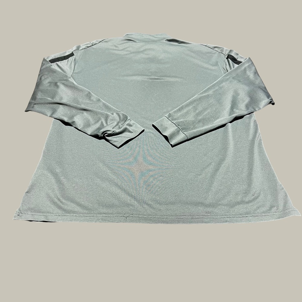 Nike Pro Dri-FIT Mens XL Quarter Zip Pullover Grey Black Stripe Active Top - Picture 2 of 13